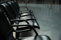 Row of empty seats in the airport Royalty Free Stock Photo