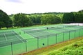 A Row of Empty Tennis Courts Royalty Free Stock Photo