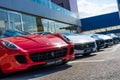 Row of ferrari cars