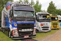 Row of Finnish Show Trucks Royalty Free Stock Photo