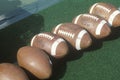 Row of Footballs