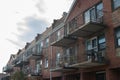 Row of Generic Brick Apartment Buildings with Balconies in Astoria Queens New York Royalty Free Stock Photo