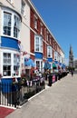 Row of Georgian townhouse guesthouses in Weymouth