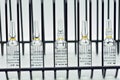 Row of glass ampoules Royalty Free Stock Photo