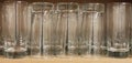 A Row Glass Tumblers