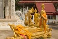 Row of golden buddha statue in Wat Mai Kham Wan temple, Phichit,Thailand. Royalty Free Stock Photo