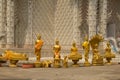 Row of golden buddha statue in Wat Mai Kham Wan temple, Phichit,Thailand. Royalty Free Stock Photo