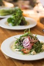 Row of gourmet salads Royalty Free Stock Photo