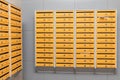 Rows of metal mailboxes Royalty Free Stock Photo