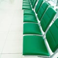 Row of green chairs Royalty Free Stock Photo