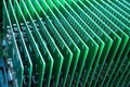 A row of green circuit board Royalty Free Stock Photo