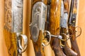 Row of guns in shop Royalty Free Stock Photo