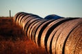 Round hay bales