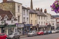 Dorking high street shops, Surrey, UK