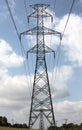 High voltage electrical transmission towers in Texas Royalty Free Stock Photo