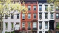 Row of historic buildings in Manhattan, New York City Royalty Free Stock Photo