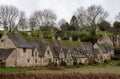 Row of the historic quintessential Cotswold cottages in Bibury, Gloucestershire, England