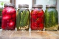 Pickled Eggs Peppers Cucumbers Royalty Free Stock Photo