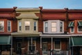 Row homes in Remington, Baltimore, Maryland Royalty Free Stock Photo