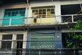 Row house urban architecture woman - Vietnam