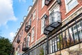 Row houses in a housing development on a clear autumn morning Royalty Free Stock Photo