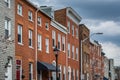 Row houses in Little Italy, Baltimore, Maryland Royalty Free Stock Photo