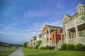 Row of Houses in a Mid-America Suburb Royalty Free Stock Photo