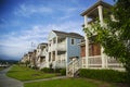 Row of Houses in a Mid-America Suburb Royalty Free Stock Photo