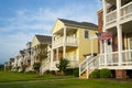 Row of Houses in a Mid-America Suburb Royalty Free Stock Photo