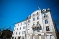 Row of houses in Munich, old and new buildings in Neuhausen, Art Nouveau Royalty Free Stock Photo