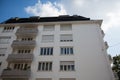 Row of houses, tenement houses, old building in Munich, Schwabing Royalty Free Stock Photo