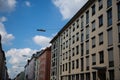 Row of houses, tenement houses, old building in Munich, Schwabing Royalty Free Stock Photo