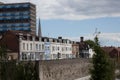 A row of houses on the Town Wall in Southampton, Hampshire, UK Royalty Free Stock Photo