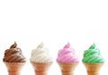 Row of ice cream cones Royalty Free Stock Photo