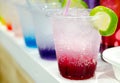 Row of Italian Soda Drinks Royalty Free Stock Photo