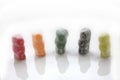 Row of jelly babies Royalty Free Stock Photo