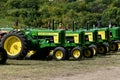 Row of John Deere 720 tractors Royalty Free Stock Photo