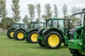 A row of John Deere Tractors at show Royalty Free Stock Photo