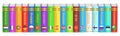 Row of Languages Books, 3D rendering Royalty Free Stock Photo