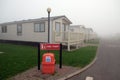 Row of large static caravans.