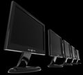 Row lcd monitors Royalty Free Stock Photo