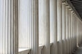 Row of Marble columns of a building