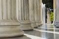 Row of marble columns in an entrance Royalty Free Stock Photo