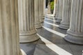 Row of marble columns in an entrance