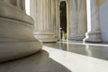 Row of marble columns in an entrance Royalty Free Stock Photo