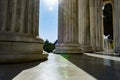 Row of marble columns in an entrance