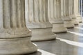 Row of marble columns in an entrance Royalty Free Stock Photo