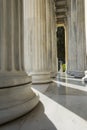 Row of marble columns in an entrance