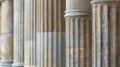 Row of Marble Pillars in a Building Royalty Free Stock Photo