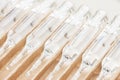 Row of medical ampoules Royalty Free Stock Photo